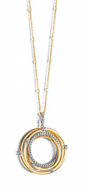 Bicolor geel gouden hanger