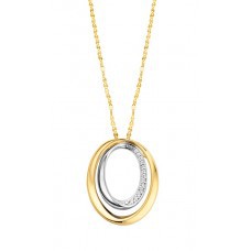 Bicolor gouden hanger