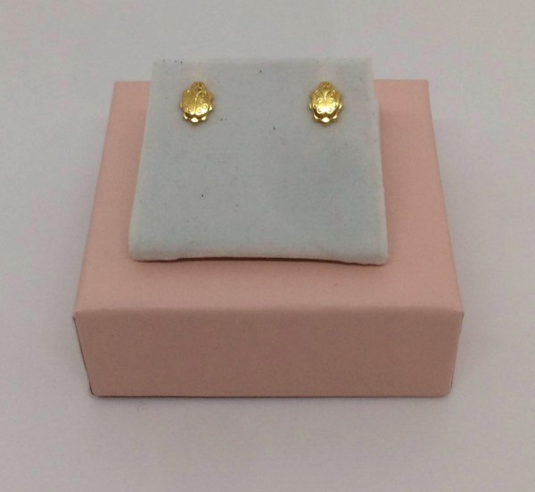 Geel gouden oorringen lieveheersbeestjes