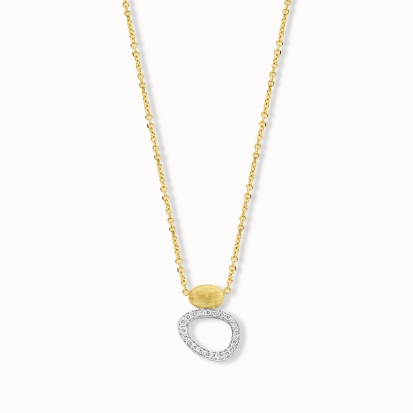Bicolor gouden hanger