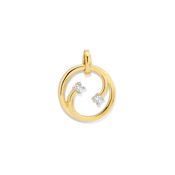 Bicolor gouden hanger