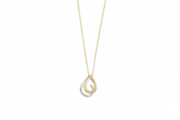 Bicolor gouden hanger