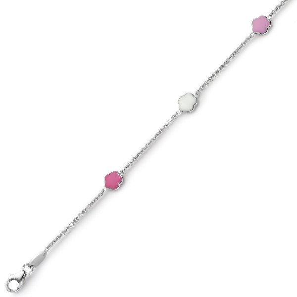Armband roze en wit