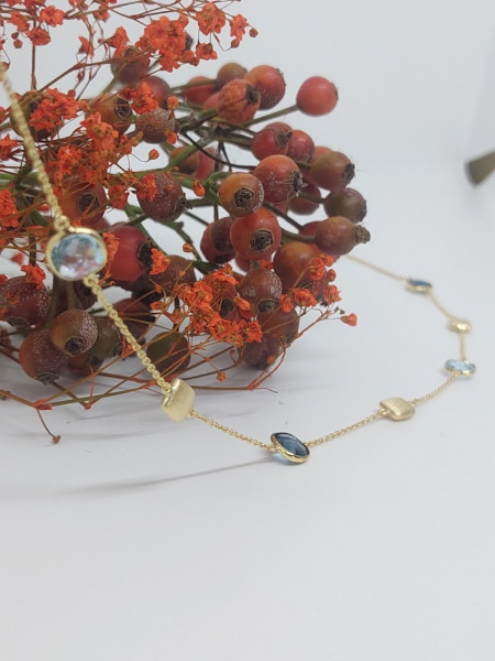 Kleursteen ketting