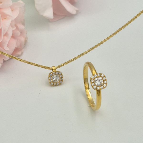 Geel gouden hanger