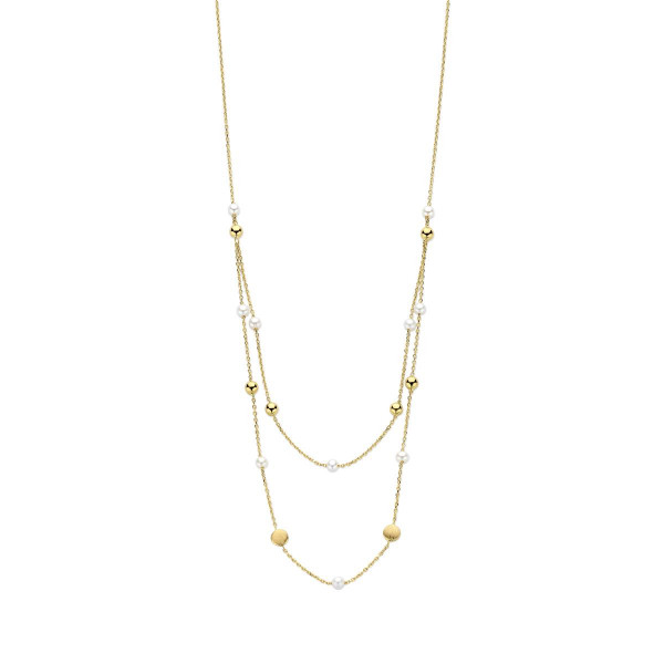 Geel gouden parelketting