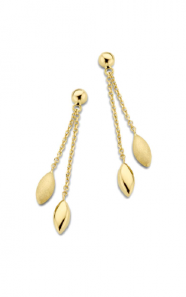 Geel gouden slingeroorringen