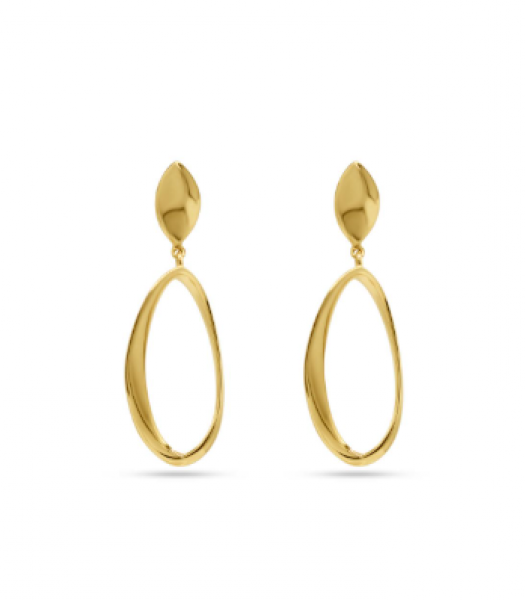 Geel gouden slingeroorringen