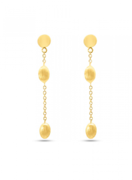 Geel gouden slingeroorringen