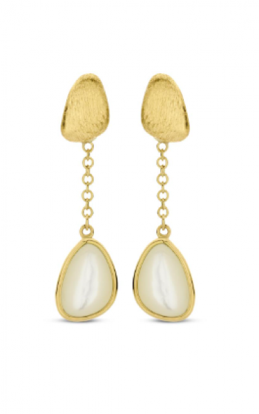 Geel gouden slingeroorringen