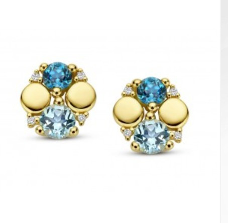 Oorringen met kleursteen