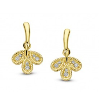 Geel gouden slingeroorringen