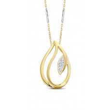Bicolor gouden hanger