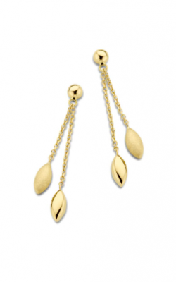 Geel gouden slingeroorringen