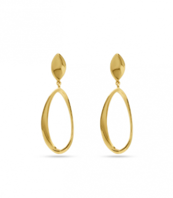 Geel gouden slingeroorringen