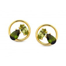 Oorringen met kleursteen